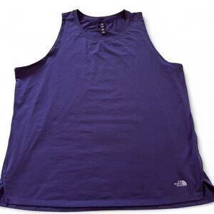 The North Face Women's Sleeveless Purple Tee Performance Athletic Relaxed Fit XL